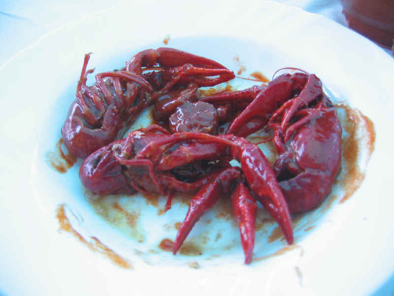 Receta de cangrejos de río con tomate