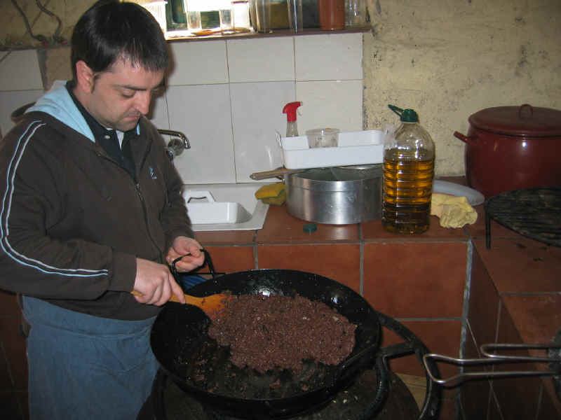 Receta de milhojas de morcilla con manzana