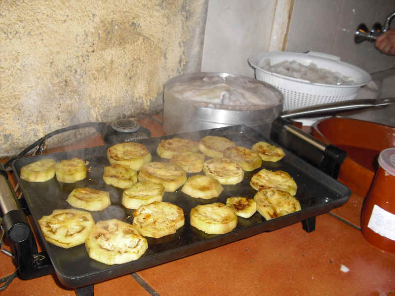 Receta de pastel de berenjena con gambas