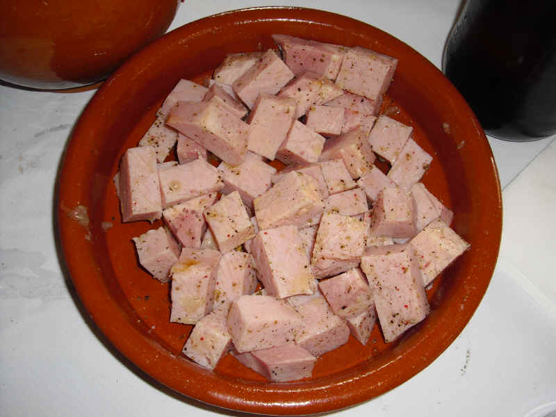 Receta de dados de chuleta de Sajonia