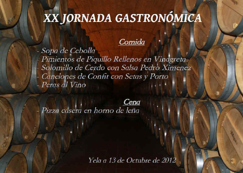 Menú vitivinícola de la XX