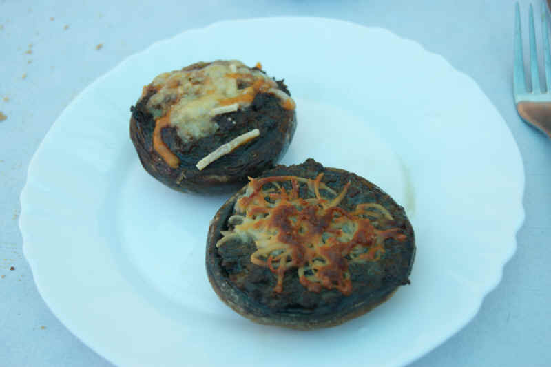 Receta de Champiñones rellenos de bacon y queso