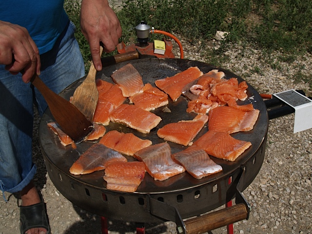 Planchando el salmón