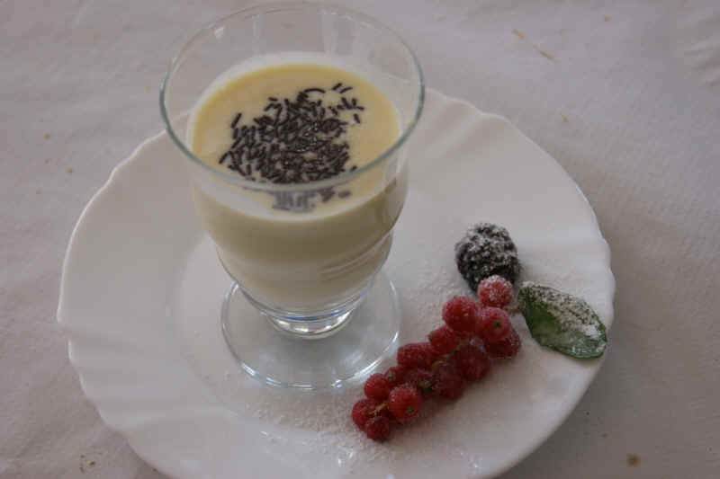 Receta de sopa de chocolate blanco