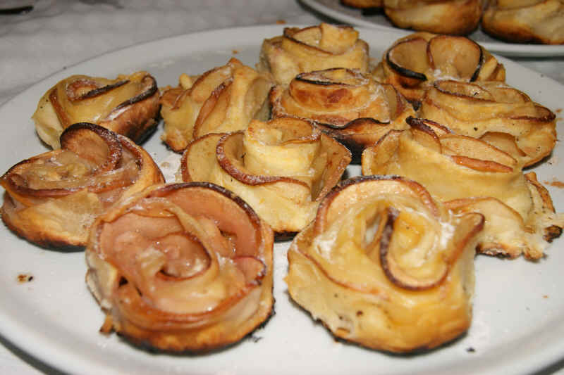 Receta de rosas de manzana