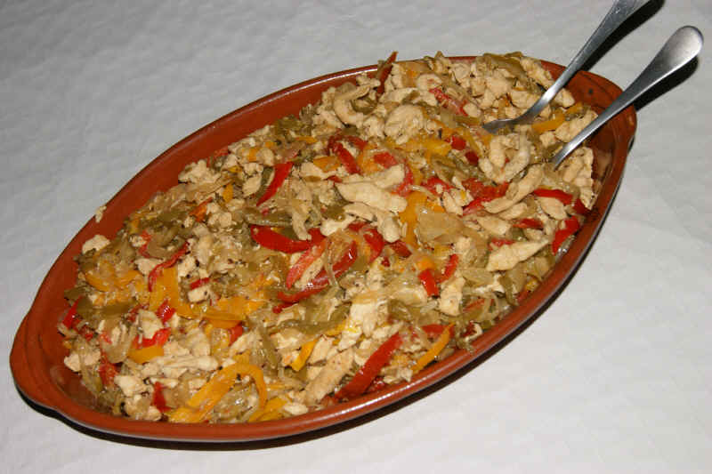 Receta de fajitas de pollo