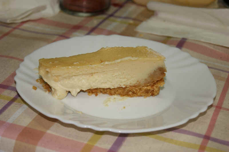 Tarta de queso y vainilla